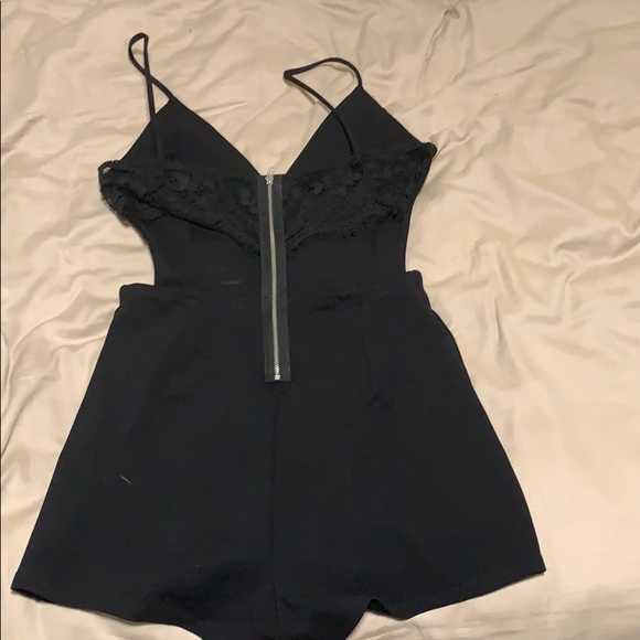 Romper with lace zip up back - Picture 2 of 3